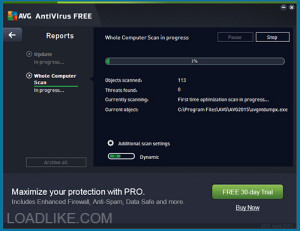 AVG AntiVirus Free Screenshot