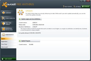 ภาพตัวอย่างโปรแกรม Avast Free Antivirus